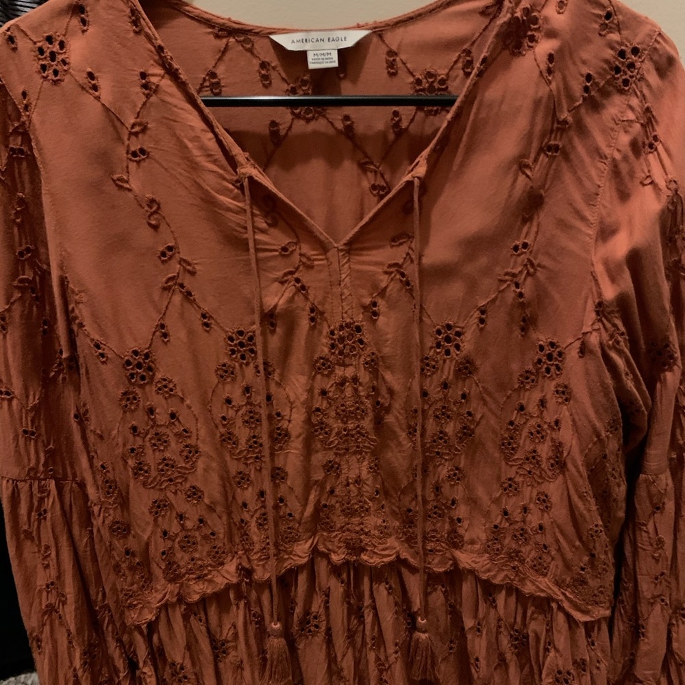 Flowy boho blouse with bell sleeves from AE